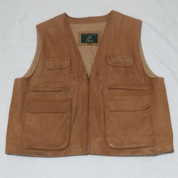 Orvis Leather Vest Men’s - Picture 1 of 7